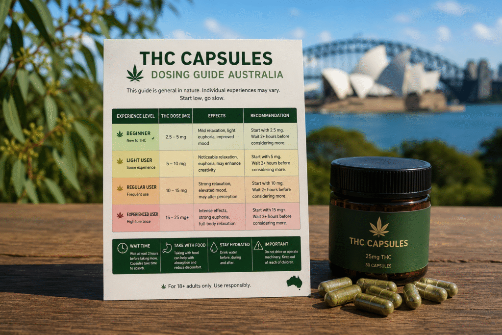 THC capsules dosing
