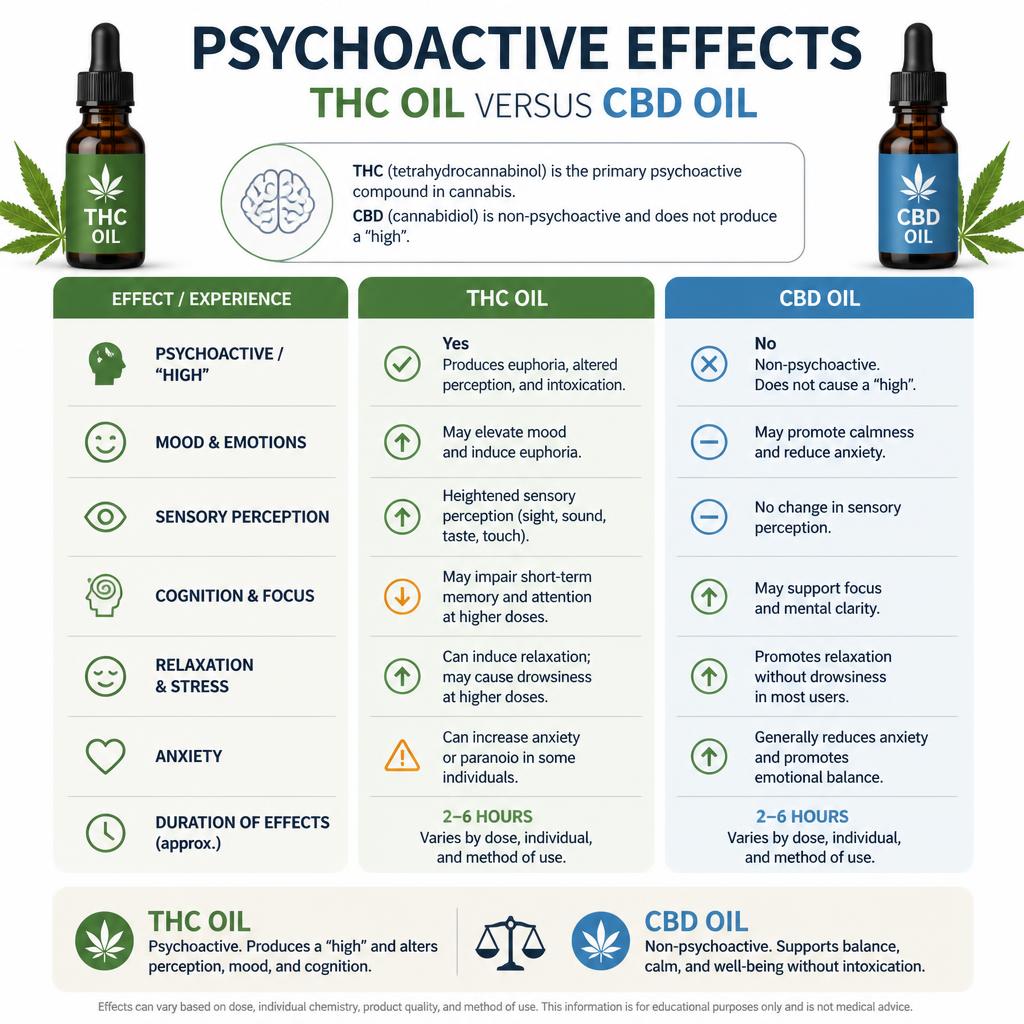 THC oil vs CBD oil