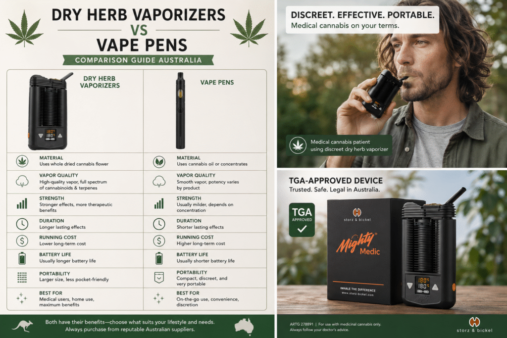 dry herb vaporizers vs vape pens