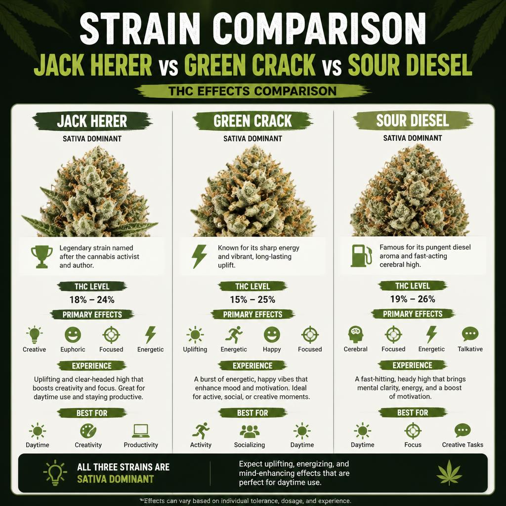 high THC flower strains for creativity and focus