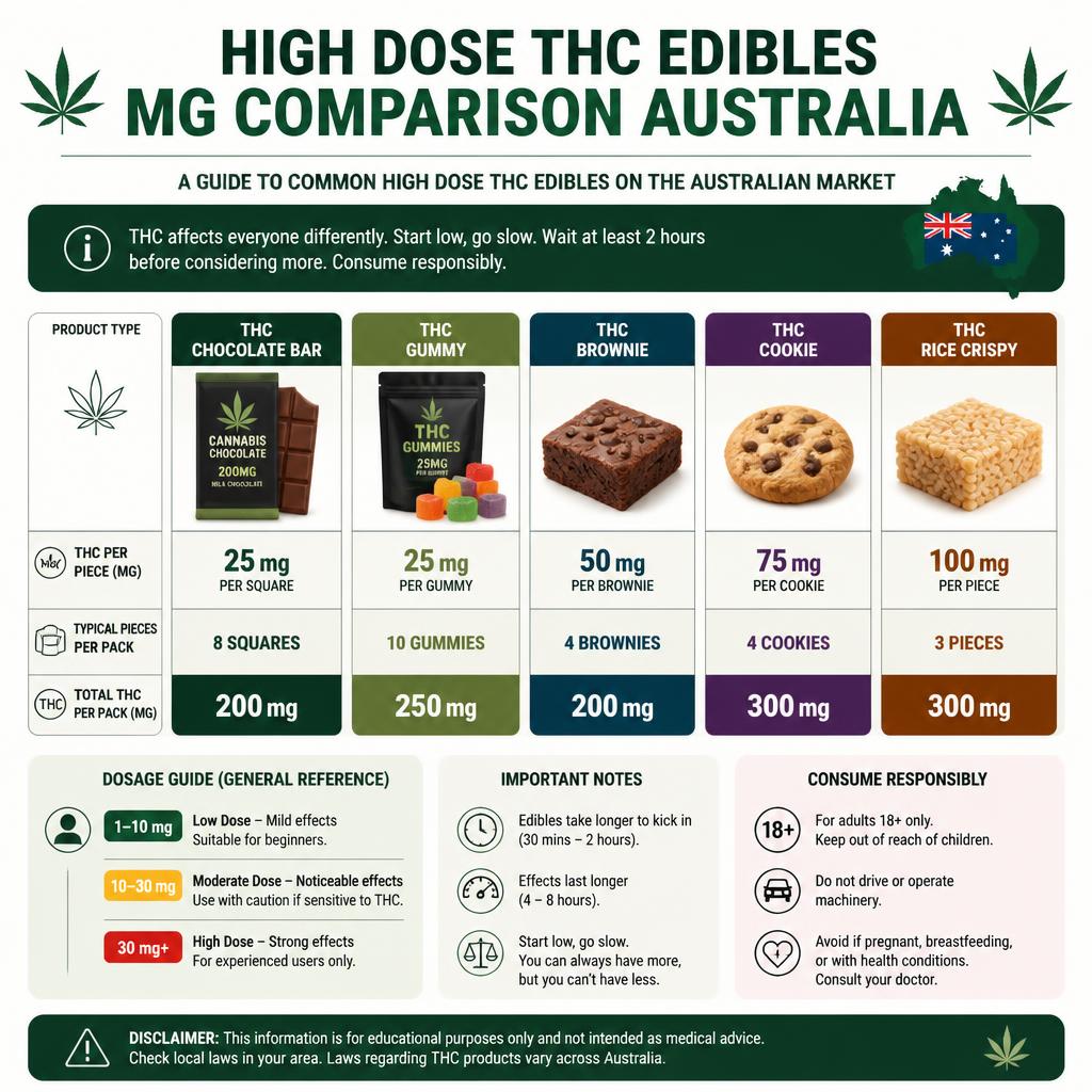 strongest THC edibles Australia